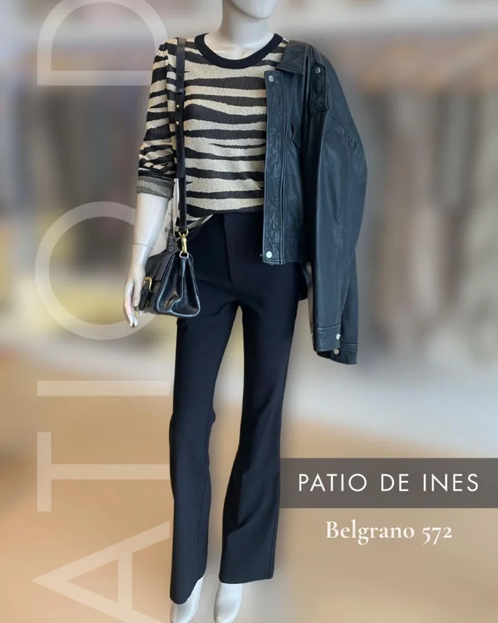 Patio de Inés: Look con sweater rayado