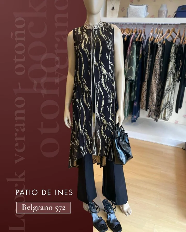 Patio de Inés: Conjunto en negro y dorado